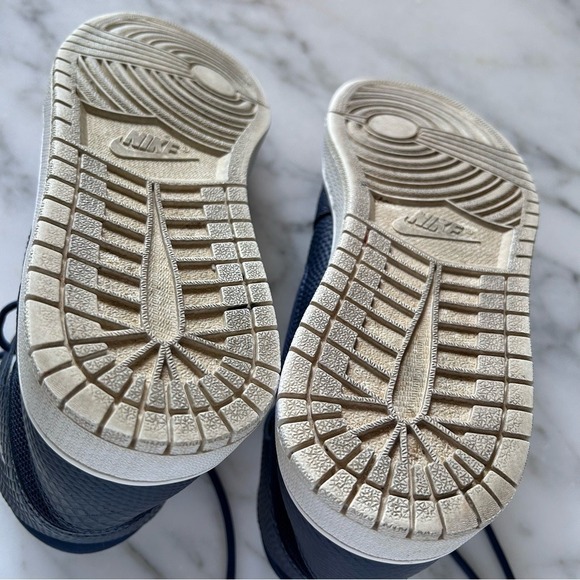 Nike Air Jordan 1 High Nouveau Navy Snakeskin 819176-407 2016 Shoes Size 11.5 - Picture 13 of 13